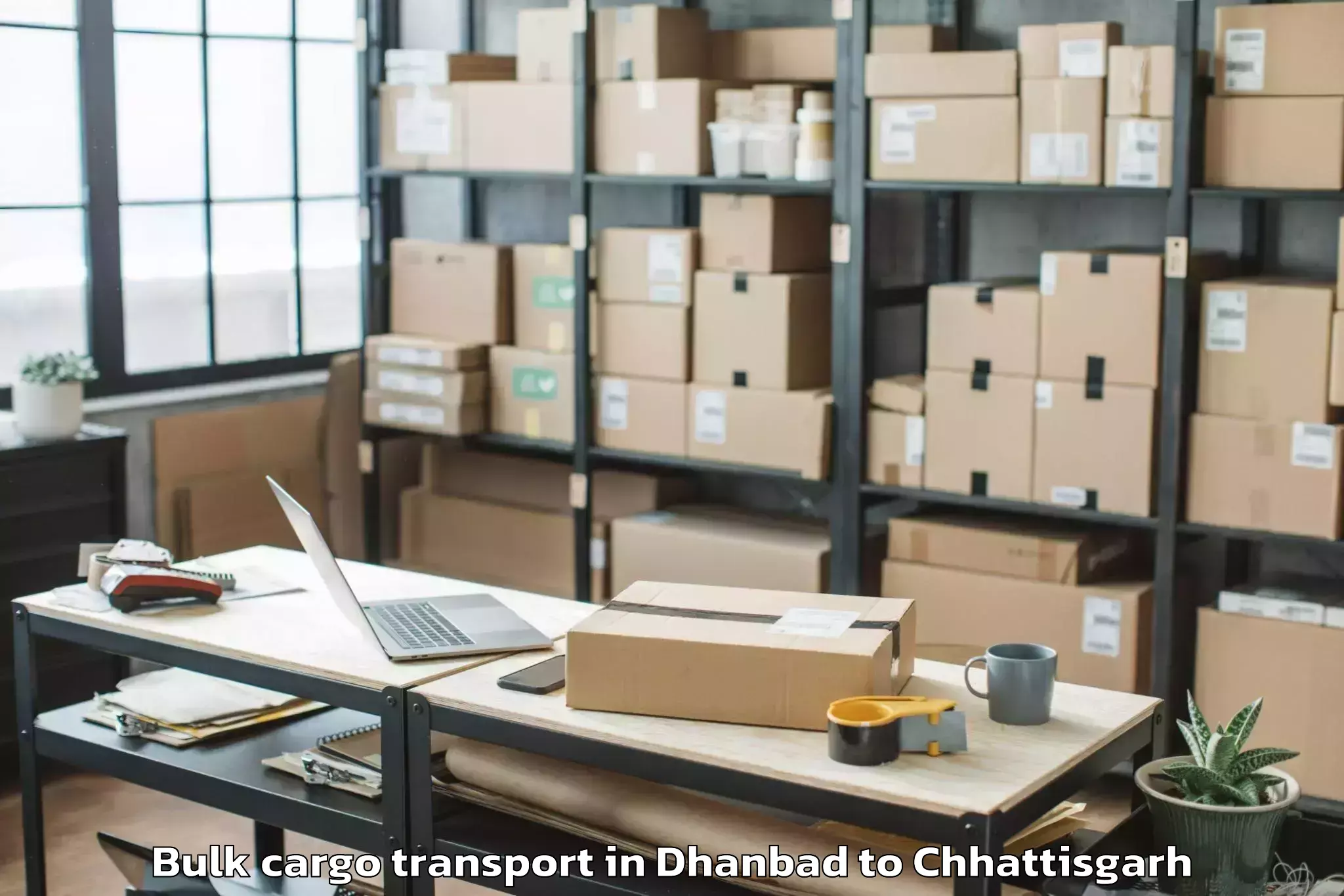 Reliable Dhanbad to Udaipur Dharamjaigarh Bulk Cargo Transport